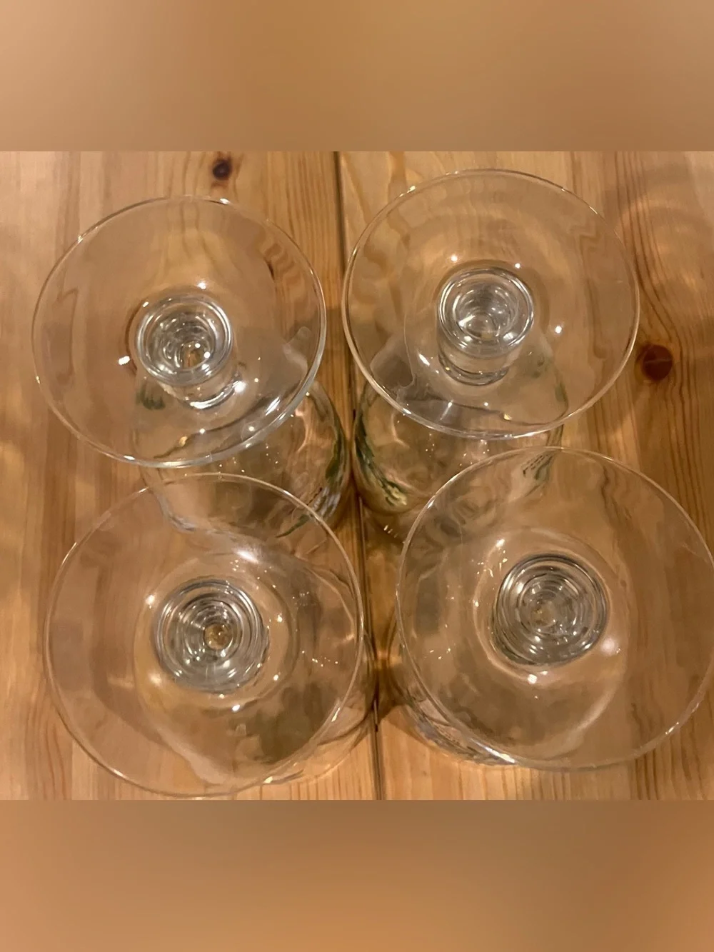 EUC Royal Worchester Herbs Stemmed Water Goblets w/Gold Rim (Set of 4) Vintage